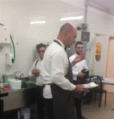 Baldness prank in kitchen restaurant is hilarious